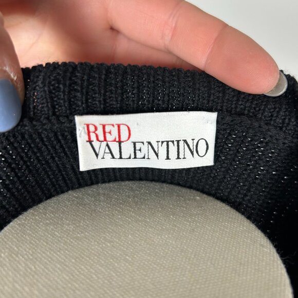 RED Valentino Virgin Wool Mini Dress with Lace Trim Size US Small - Picture 6 of 7